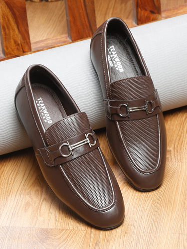 Men Black Solid Leather Formal Tasselled Loafers – Teakwood Leathers