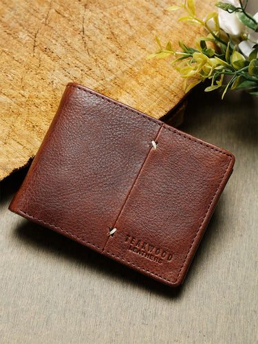 Teakwood Men Brown Solid Genuine Leather Two Fold Wallet: Buy Teakwood Men  Brown Solid Genuine Leather Two Fold Wallet Online at Best Price in India