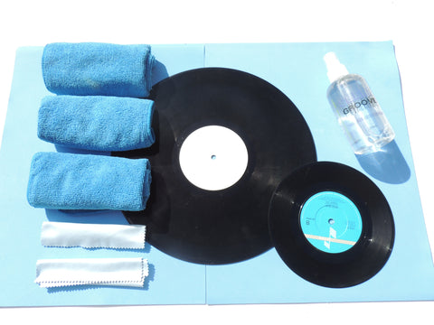 Vinyl Cleaner kit - Spray Clear Groove and LP cloths