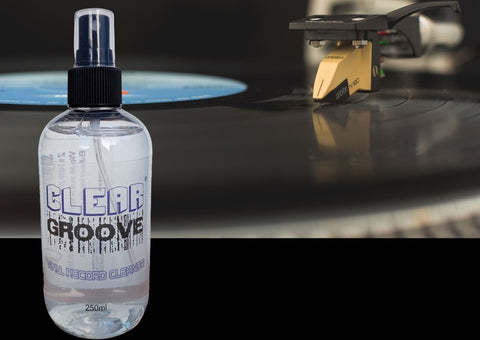 250ML CLEAR GROOVE VINYL CLEANING SPRAY SOLUTION BOTTLE uk