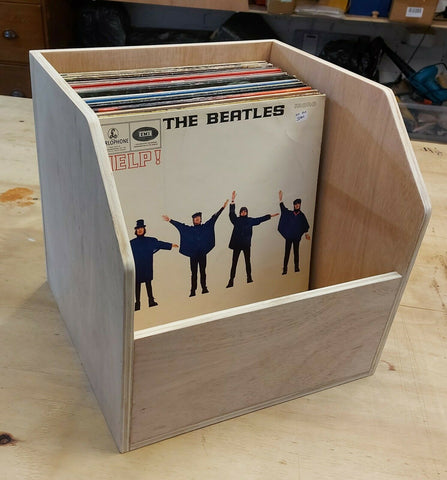 fits 12" vinyl record cubes and shelving racks