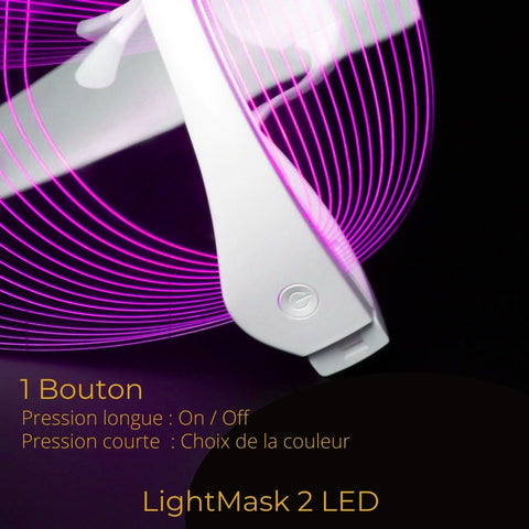 LightMask 2 LED | Sans fil/Wireless | Rituel Beauté et Santé. La photothérapie par LED sans UV à domicile.Masque de photothérapie par LED anti-acné, anti-âge, qui stimule et accélère les capacités régénératrices naturelles de la peau sans produit chimique ni UV