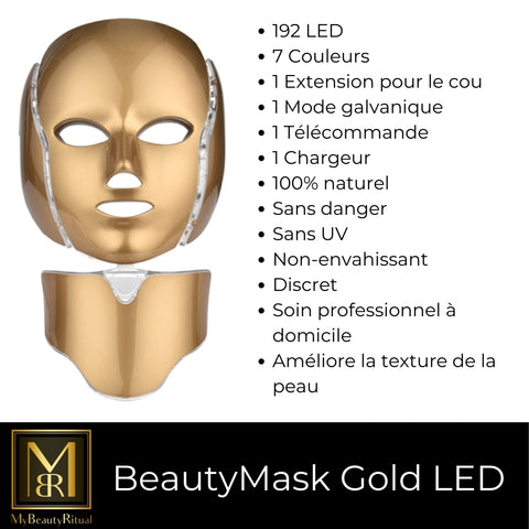 Masque LED |  BeautyMask Gold LED by MyBeautyRitual 