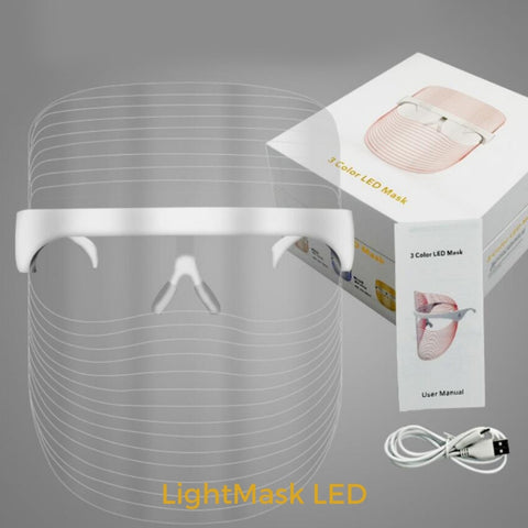 LightMask LED | Sans fil/Wireless | Rituel Beauté et Santé. La photothérapie par LED sans UV à domicile.Masque de photothérapie par LED anti-acné, anti-âge, qui stimule et accélère les capacités régénératrices naturelles de la peau sans produit chimique ni UV