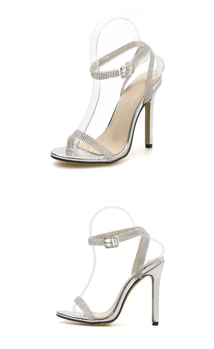 KIMANI CRYSTAL STRAPPY SANDALS - The Look Edit 
