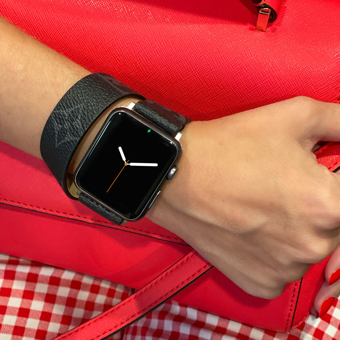 The Smart Minimalist - Upcycled LV Apple Watch Band 38-44mm