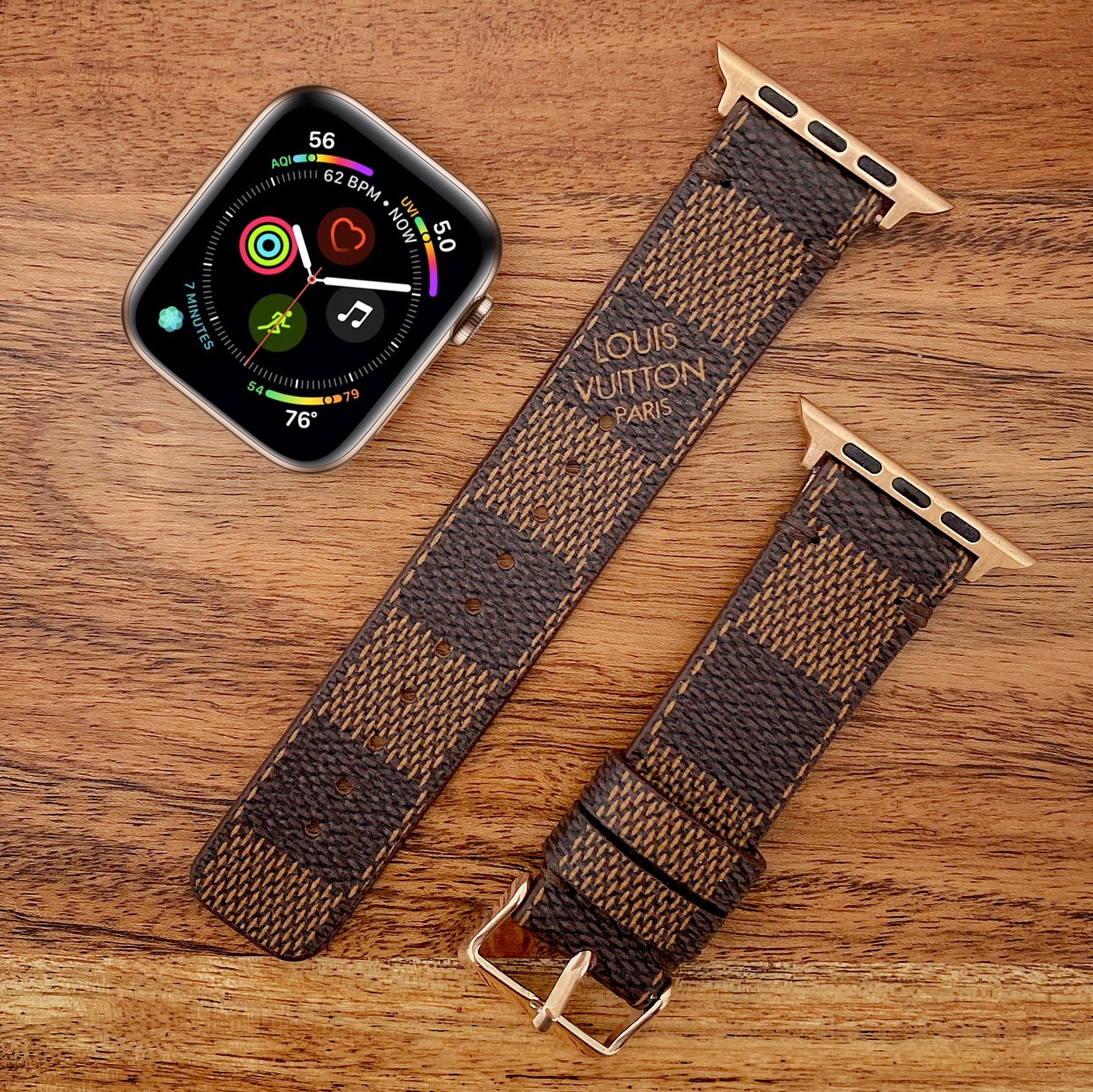 Louis Vuitton Damier Azur watch band for 38mm or 42mm apple watch APPLE  Watch Series :1 - Series :2 - Series: 3…