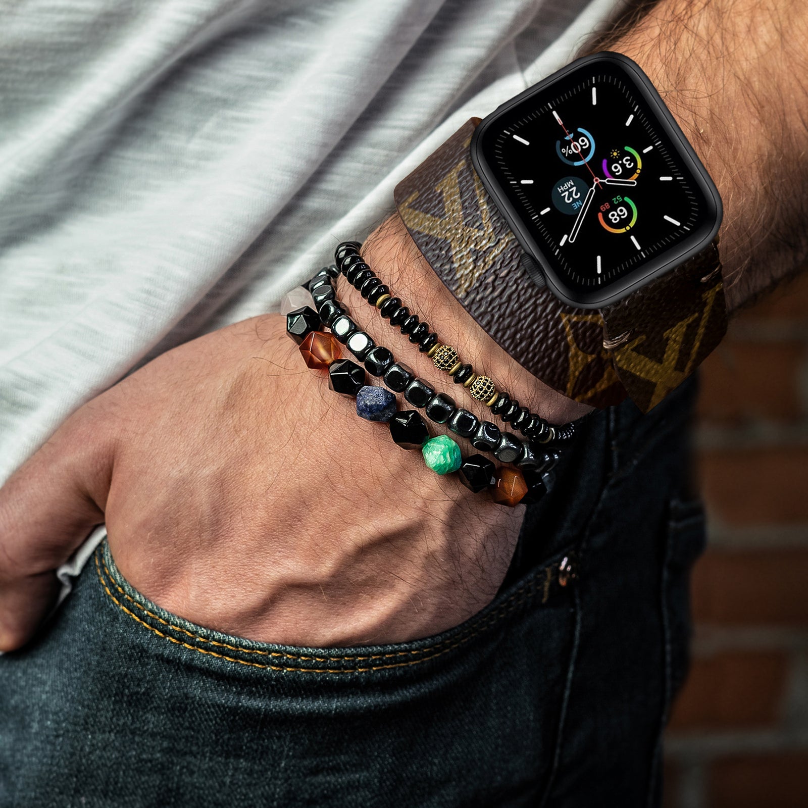 Upcycled Gucci & Louis Vuitton Apple Watch bands & Samsung Galaxy