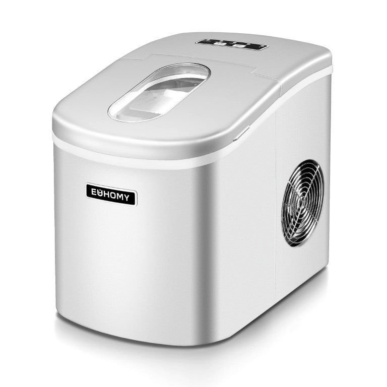 EUHOMY Nugget Ice Maker Countertop with Handle, Ready in 6 Mins, 33Lbs/24H,  Remo