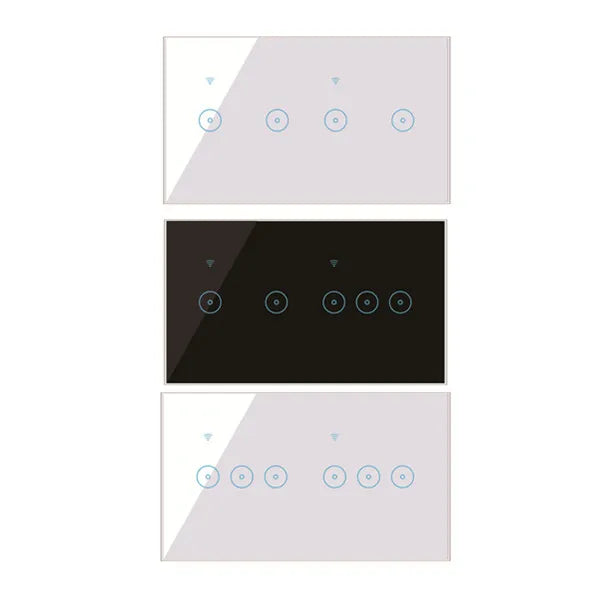 Custom US EU Smart Wifi Wall Touch Switch 4 5 6 Gang Glass Panel light Switch Black/white smart home Manufacturer
