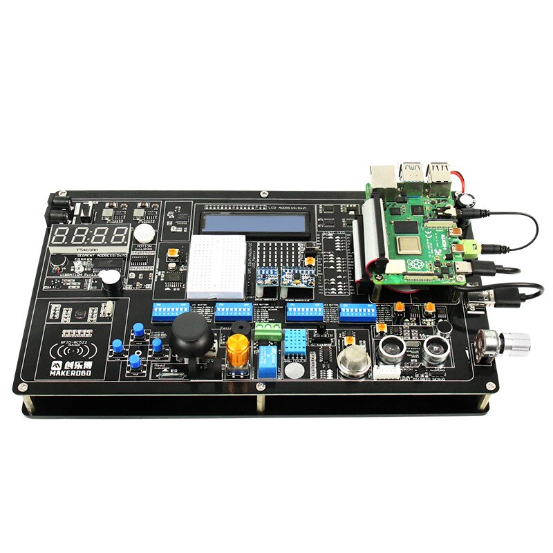 Raspberry Pi 4B Brassboard Sensor Kit Python/Scratch3.0 Programming Learning for Teenagers