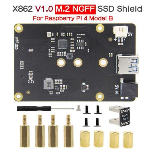 Raspberry Pi X872 NVMe M.2 2280 SATA SSD Shield/Expansion Board for R –  Lonten Technology