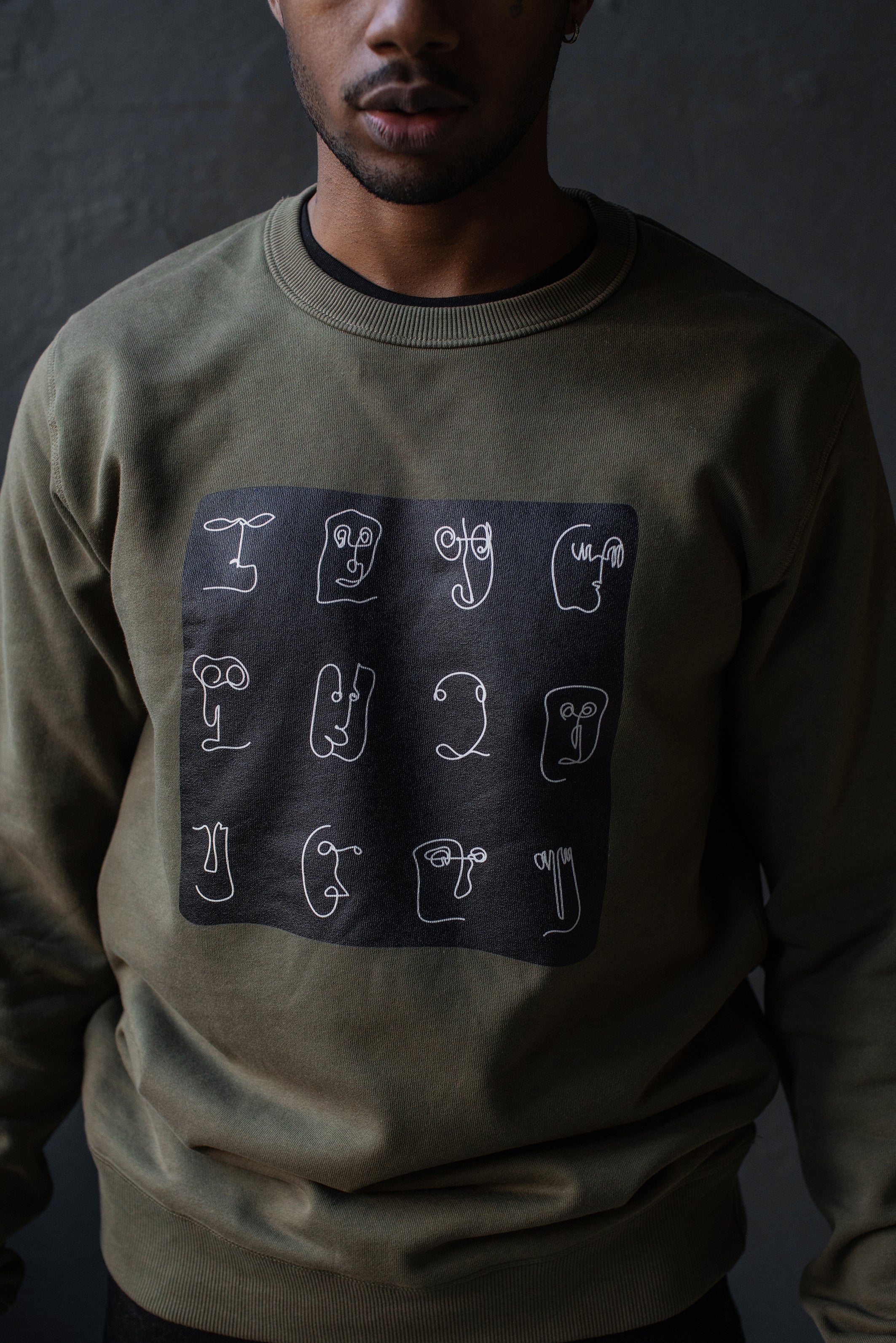 Abstract Faces Unisex Sweatshirt