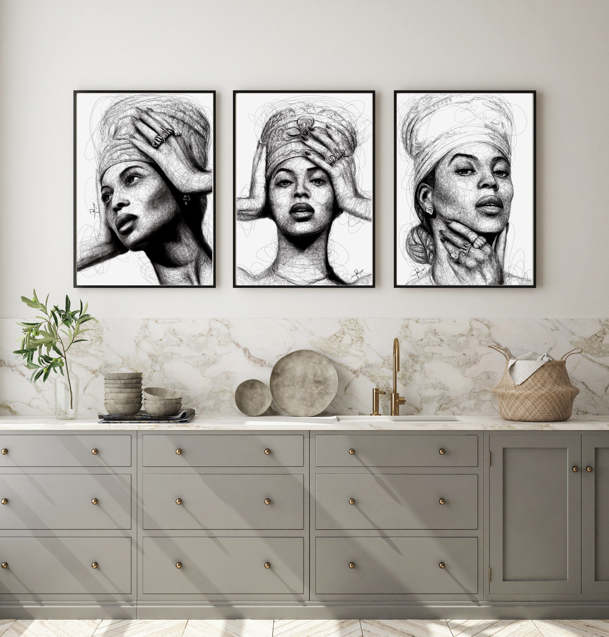 BEYONCE Set of 3 Prints