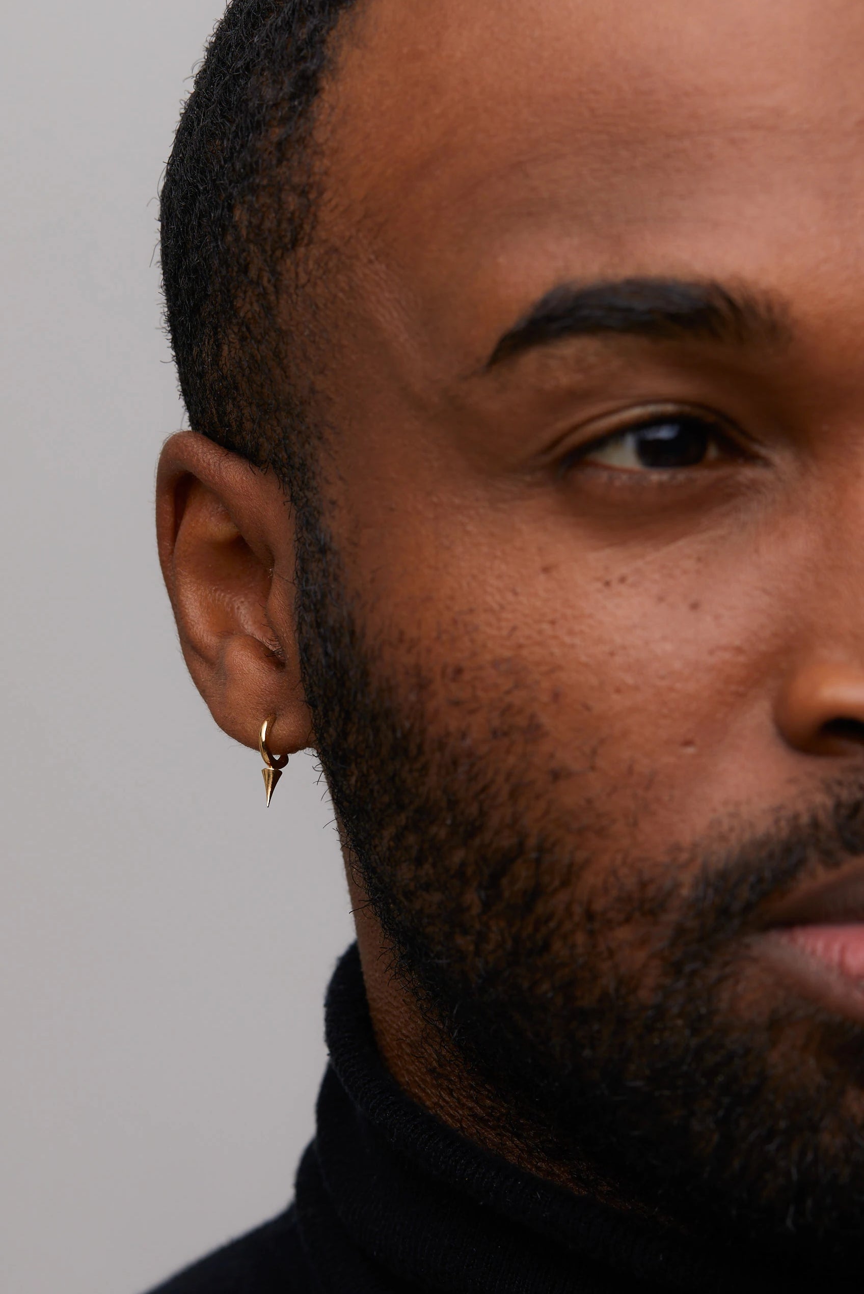 Ecological Gold Earrings for Men Made in NYC