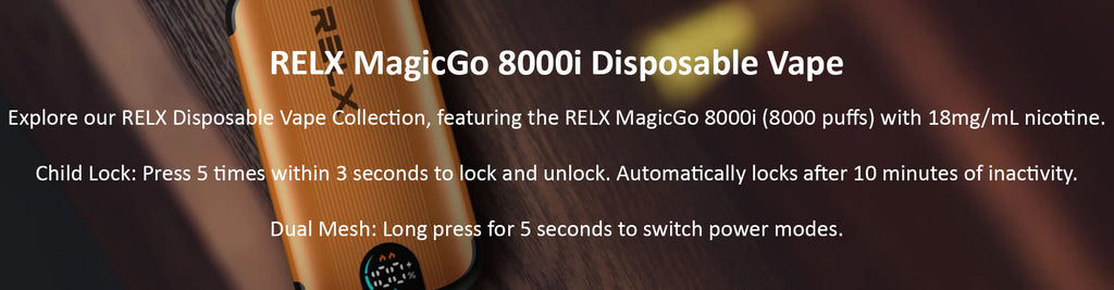 RELX MagicGo 8000i Disposable Vape Range