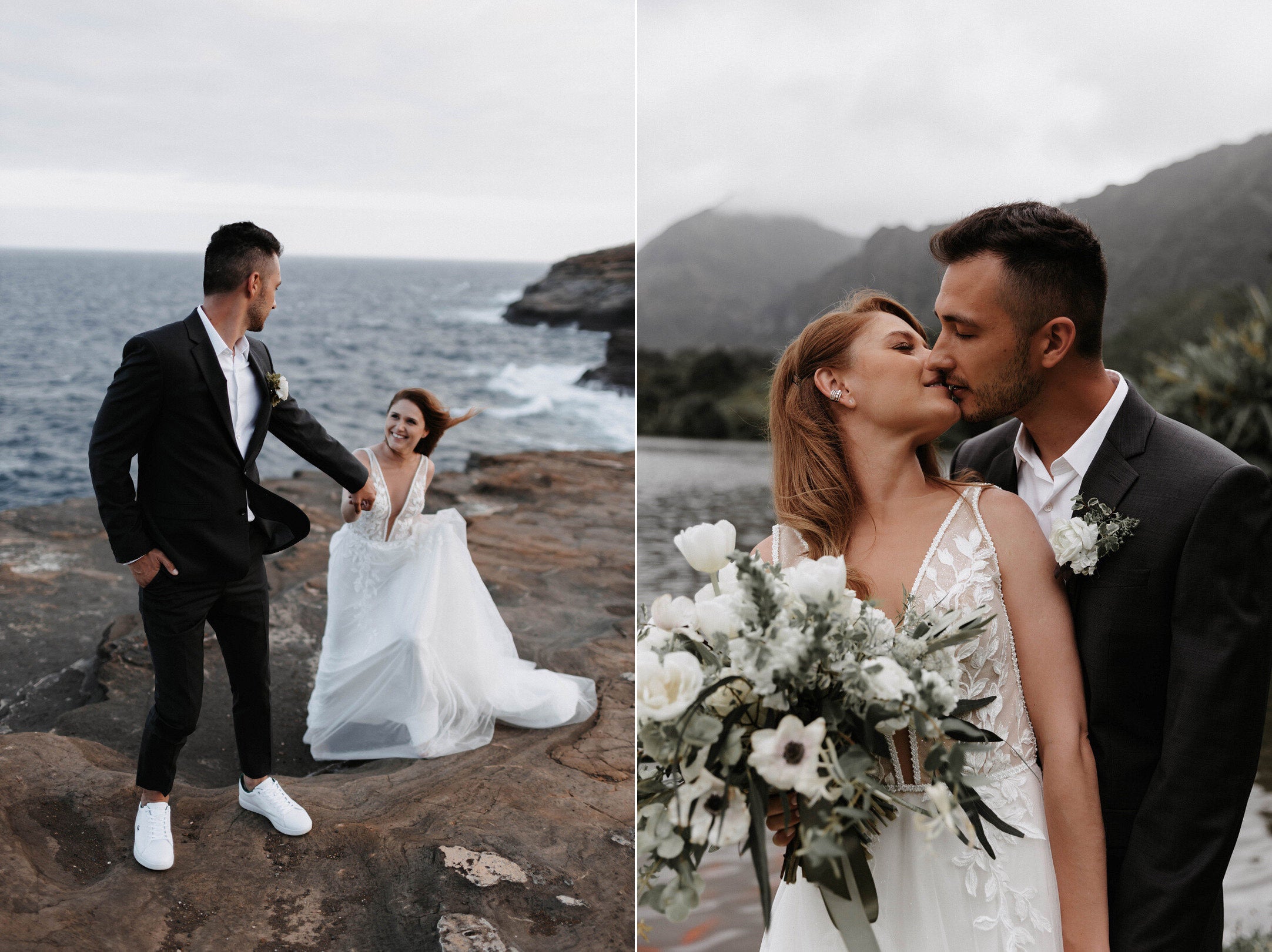 Couple eloping on Oahu
