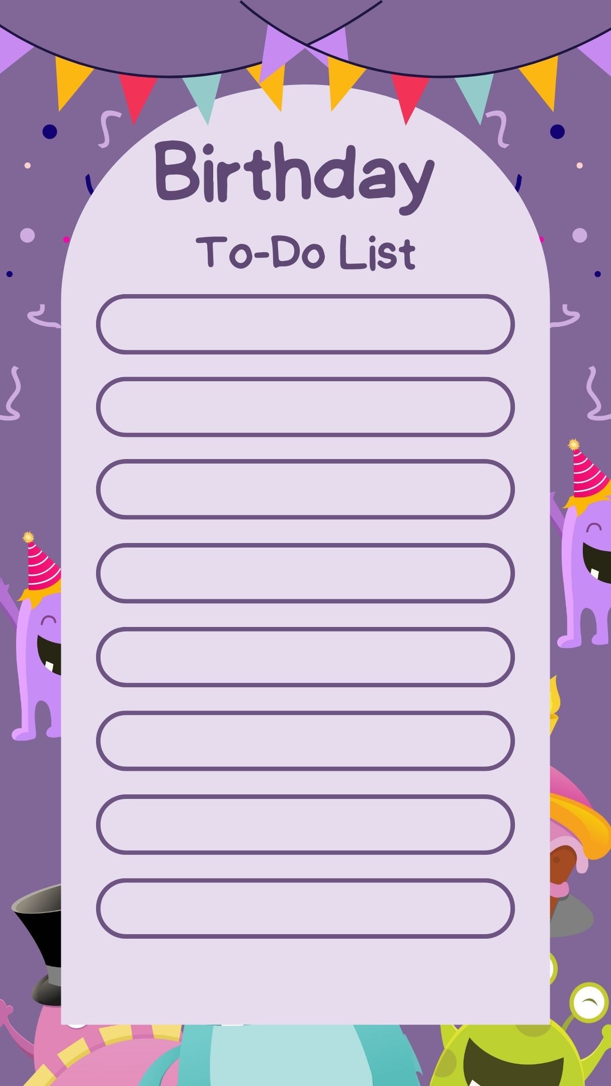 Birthday Party Planning Checklist