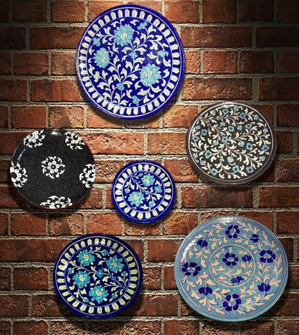 Blue Pottery Wall Decorative Plates