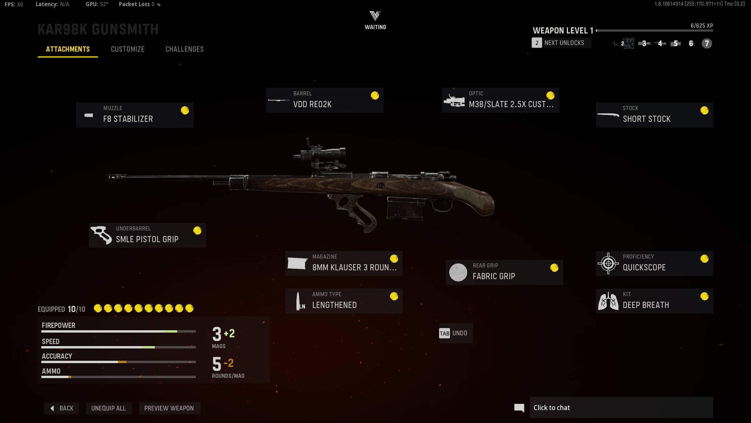 best kar98k class vanguard