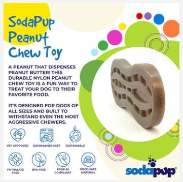 SodaPup - Penguin Durable Rubber Chew Toy and Treat Dispenser