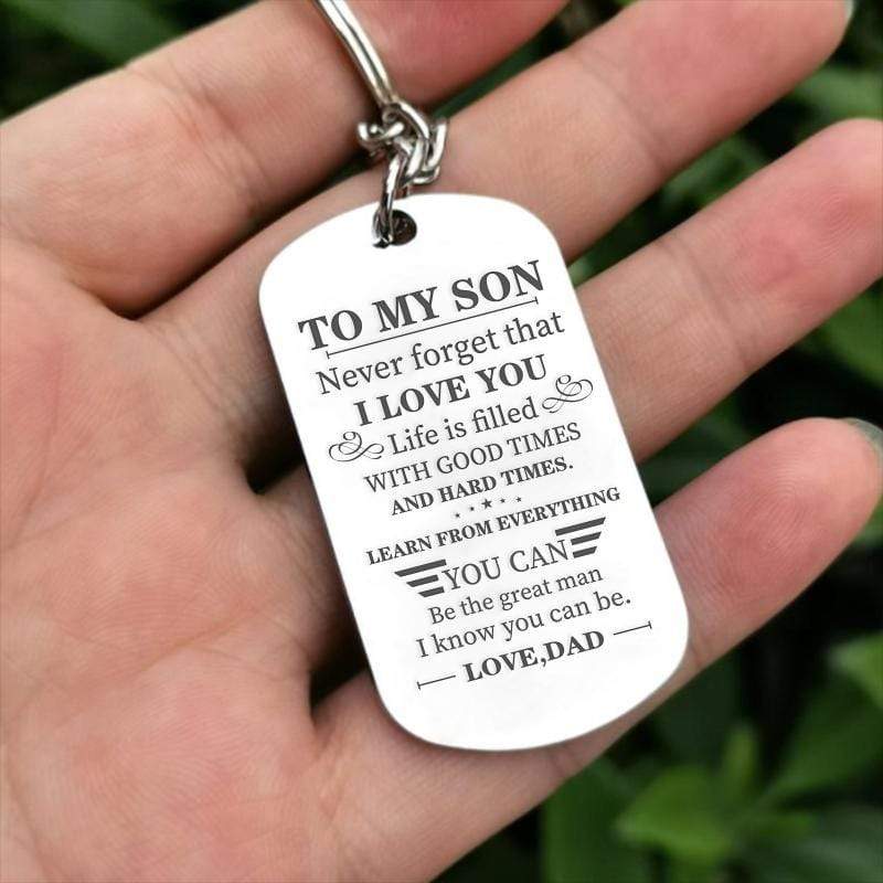 Don't Do Stupid Shit, Love Mom & Dad Dog Tag, Keychain, Key Ring, Metal  Stamped, Hand Stamped, Gift