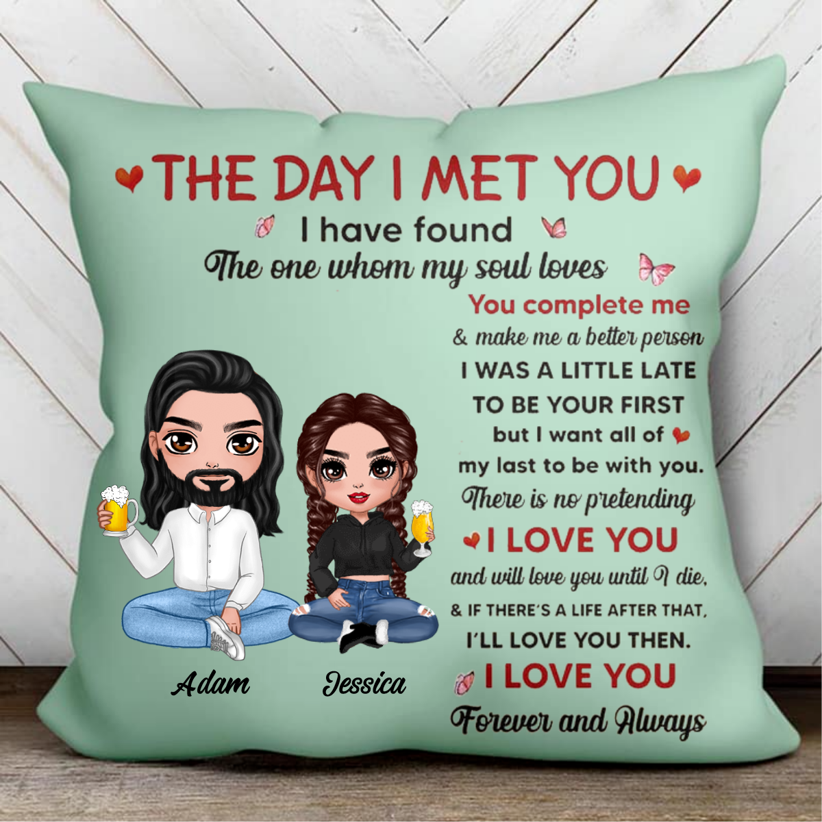 I'll Always Be With You - Personalized Pillow (Insert Included)