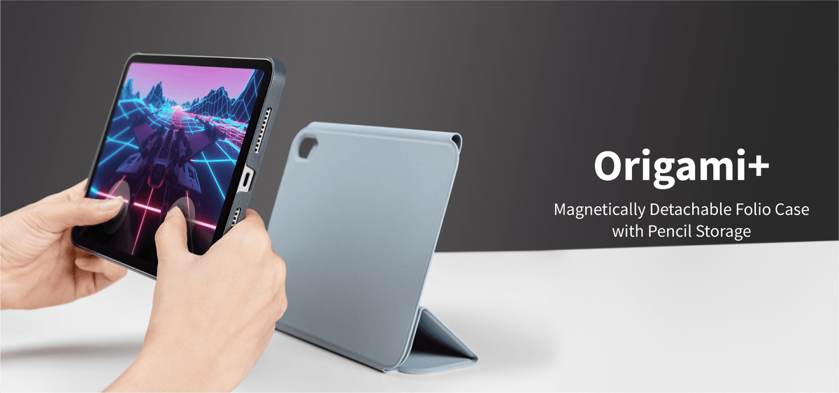 Origami+ Magnetically Detachable Folio iPad Case with Pencil