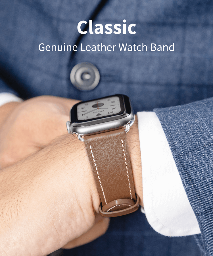 Classic Silicone Leather Band For Apple Watch