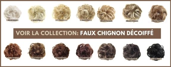 Faux chignon disponible en plusieurs couleurs