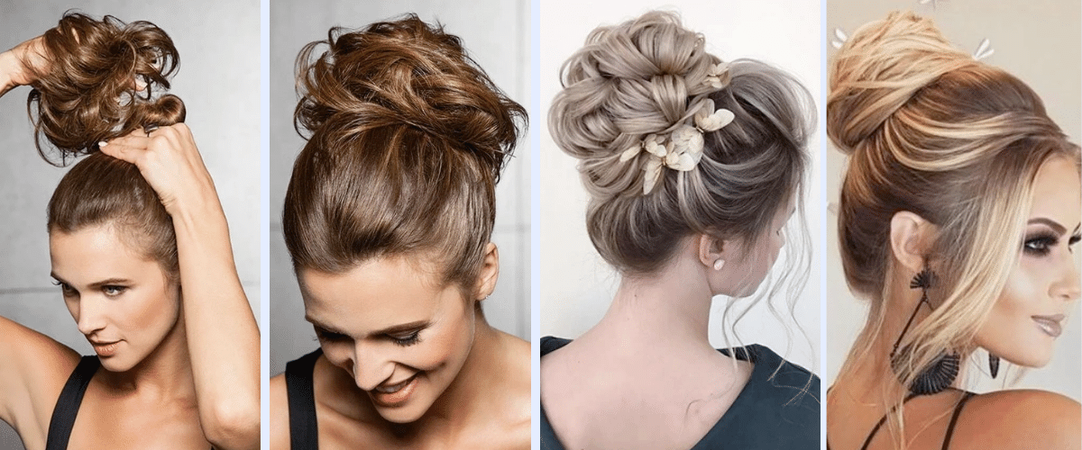 Chignon haut avec postiche