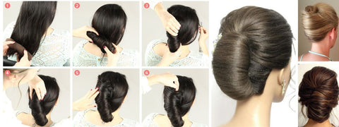 Tuto coiffure chignon banane