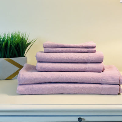 Mandy Biru Light Blue Turkish Towel Bath Set of 6 – East Indies