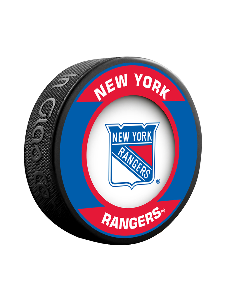 Nhl New York Rangers Retro Souvenir Collector Hockey Puck Inglasco Inc 5298