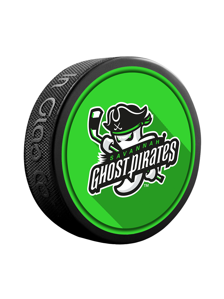 Echl Savannah Ghost Pirates Classic Souvenir Hockey Puck Inglasco Inc 0358