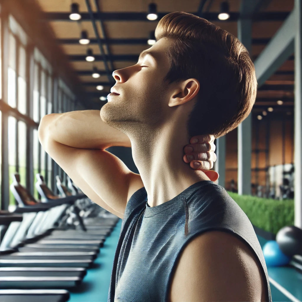 Animation of neck and skull with deep neck flexor muscles highlighted