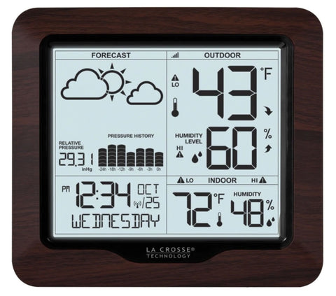 La Crosse Technology Digital Atomic Wall Clock Guide by Weather