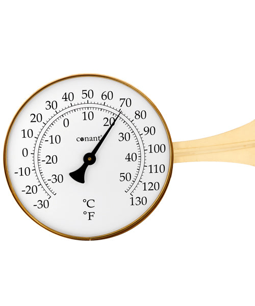 24 inch Thermometer Living Finish Brass