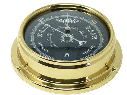 Tabic Clocks B-HGO-WHT Solid Brass and Chrome  Barometer with Built-in Hygrometer and Thermometer gauges — Weather  Scientific