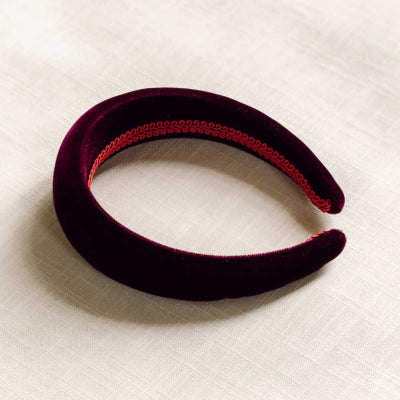 Burgundy Velvet Headband