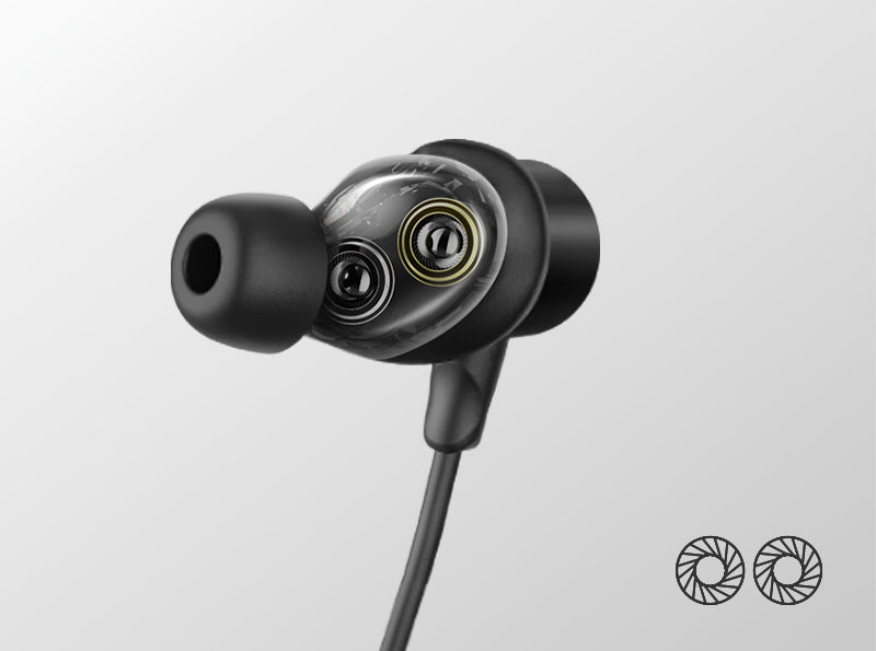 SoundPEATS Force Pro Dual Dynamic Drivers Auriculares Bluetooth, banda para  el cuello inalámbricos con crossover, APTX HD Audio incorporado micrófono
