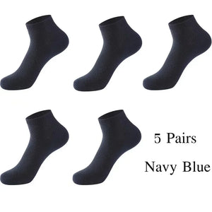 5 Pairs Bamboo Fabric Ankle Socks - Vinthentic