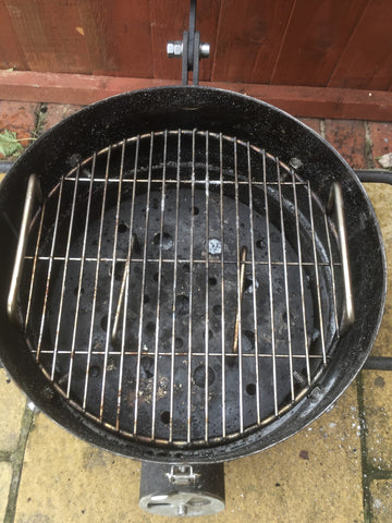 Put the grill in place