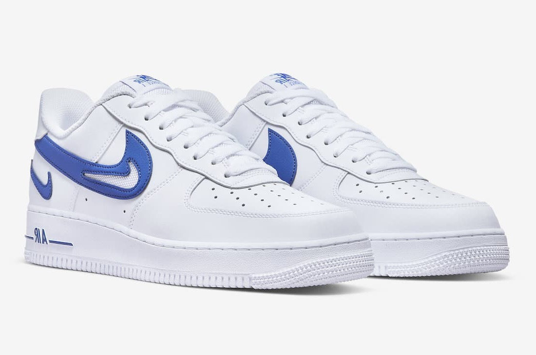 Nike Air Force 1 Low '07 FM Cut Out Swoosh White Game Royal ...