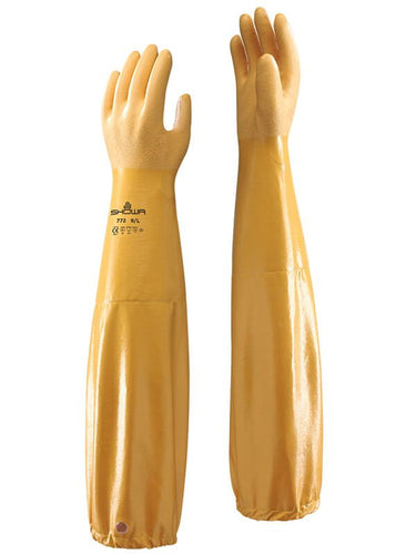 Fishing Gloves 40cm Long Waterproof Rubber Fishing Gloves
