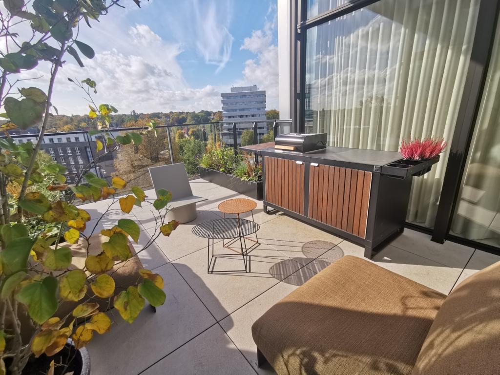 Outdoor kitchen on roof terrace in Amersfoort