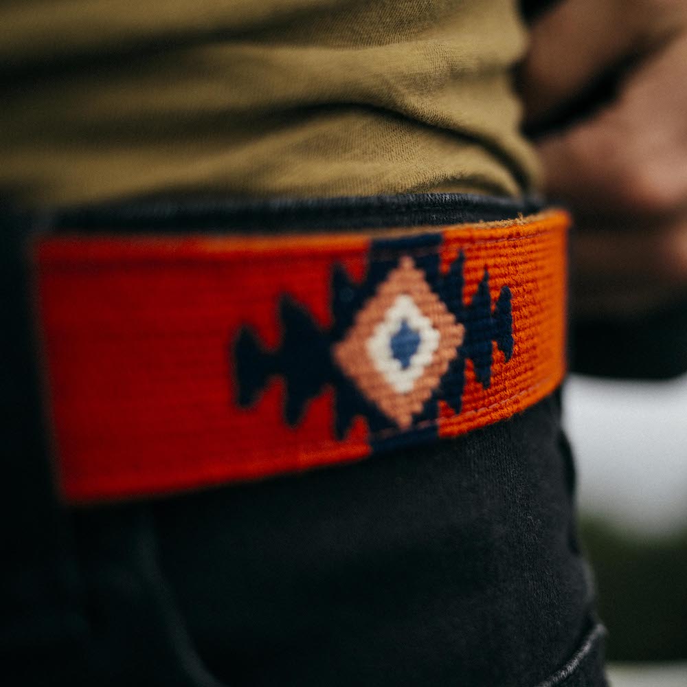 orange woven belt