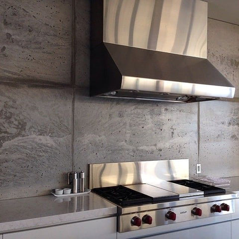 concrete panel kitchen backsplash