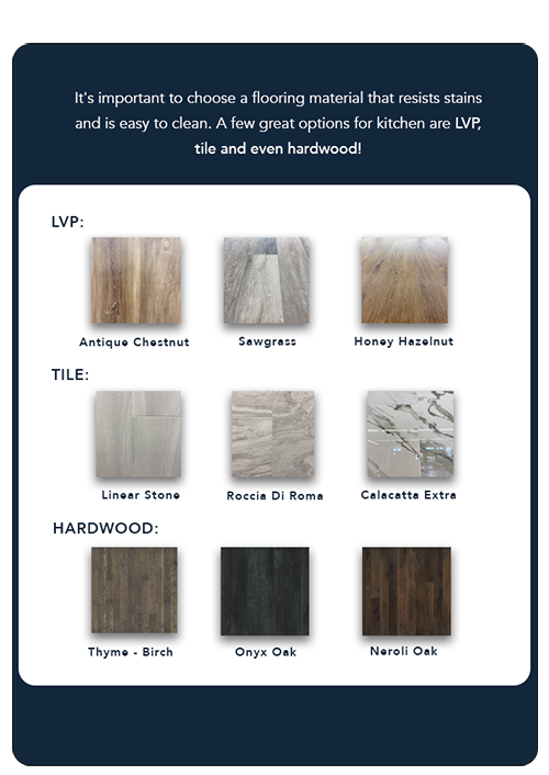 Flooring Options - Lvp, Hardwood, and Tile