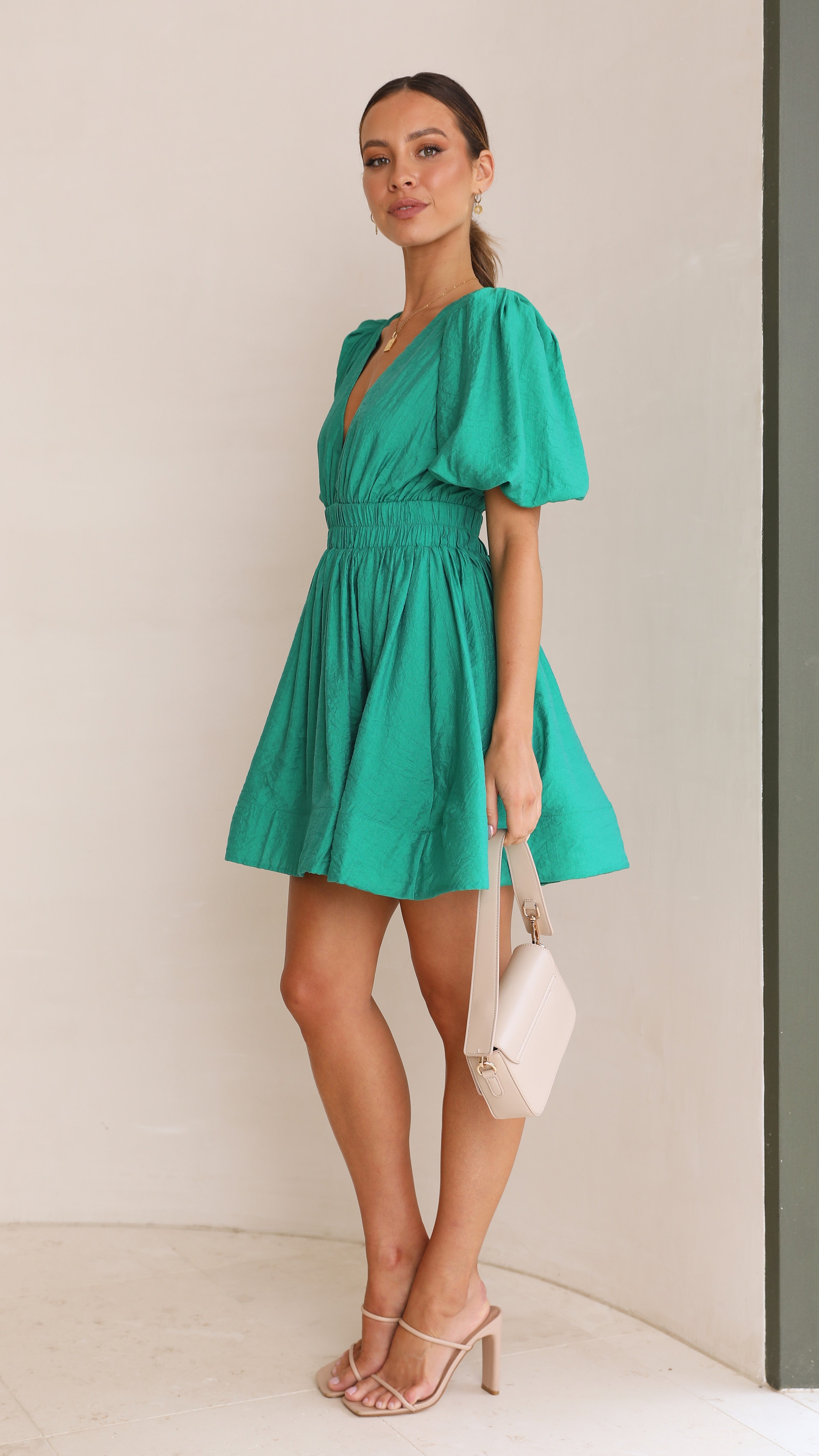 Erin Mini Dress - Green - Buy Women's Dresses - Billy J